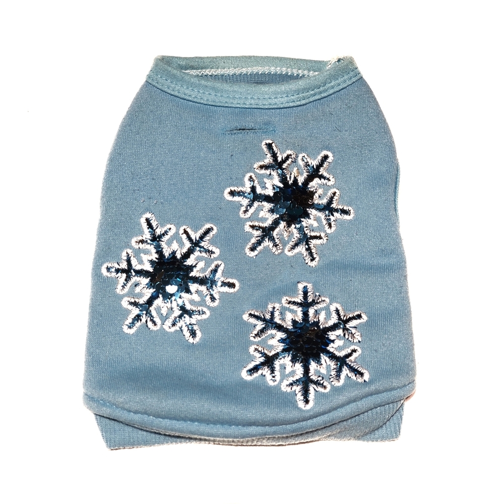 Snowflakes Flip Sequin Holiday Dog Sweatshirt - XS